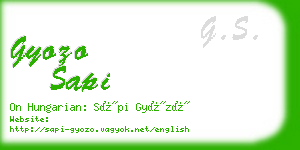 gyozo sapi business card